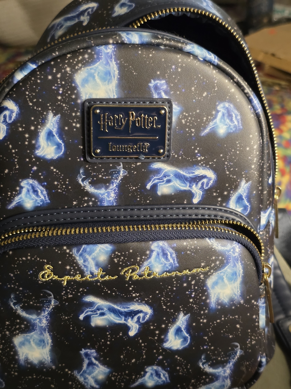 Loungefly Harry Potter Blue Patronus Backpack And Wallet